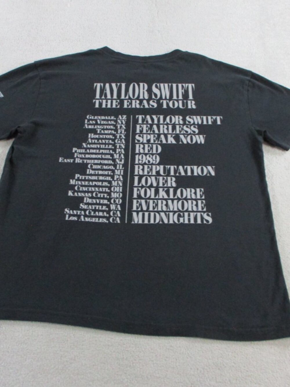 Taylor Swift Eras Tour T Shirt Adult Large Black Graphic Print Official Tee - Picture 4 of 10
